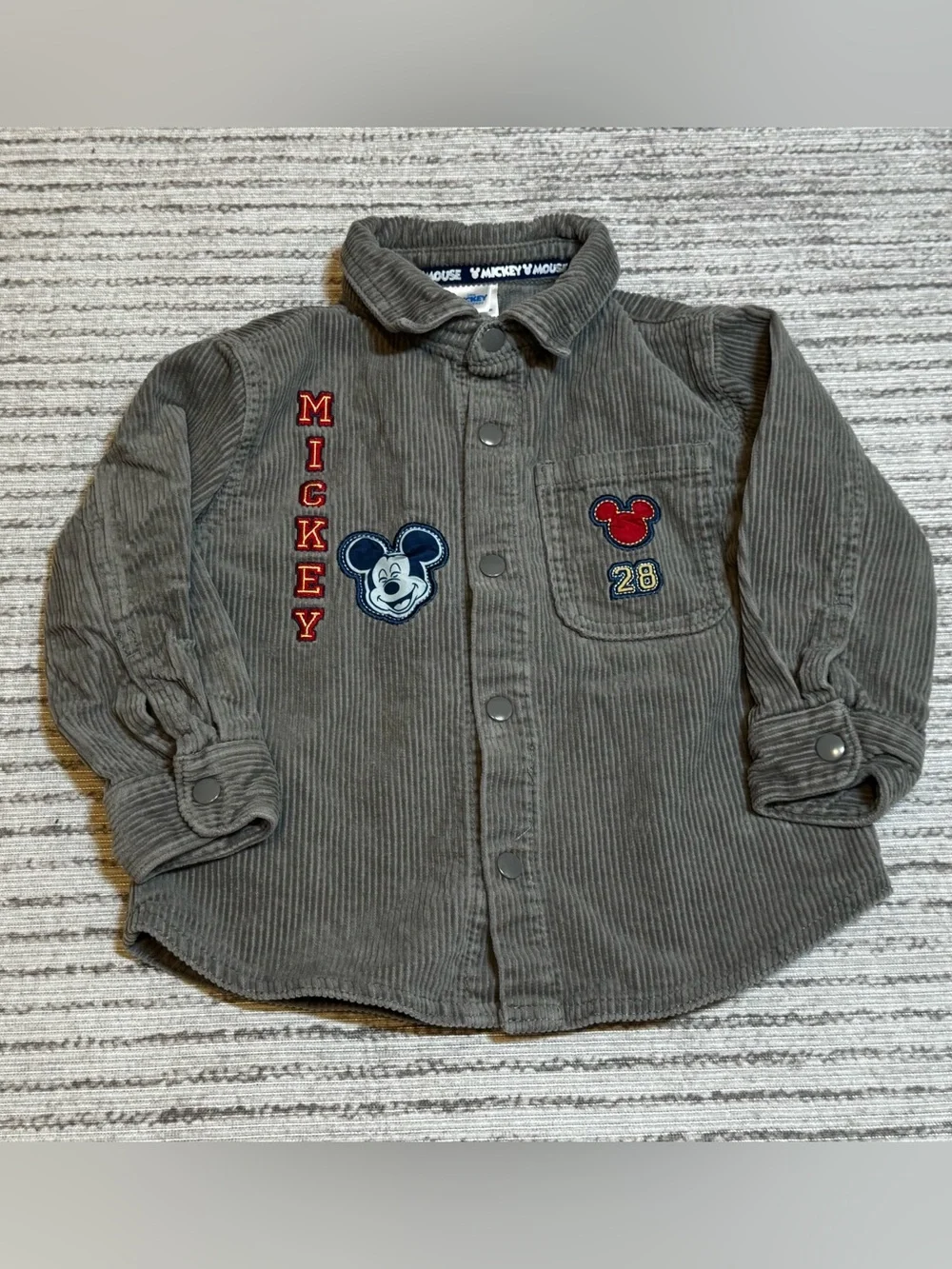 Disney Mickey & Friends‎ Corduroy Button Up Shirt Size 3T